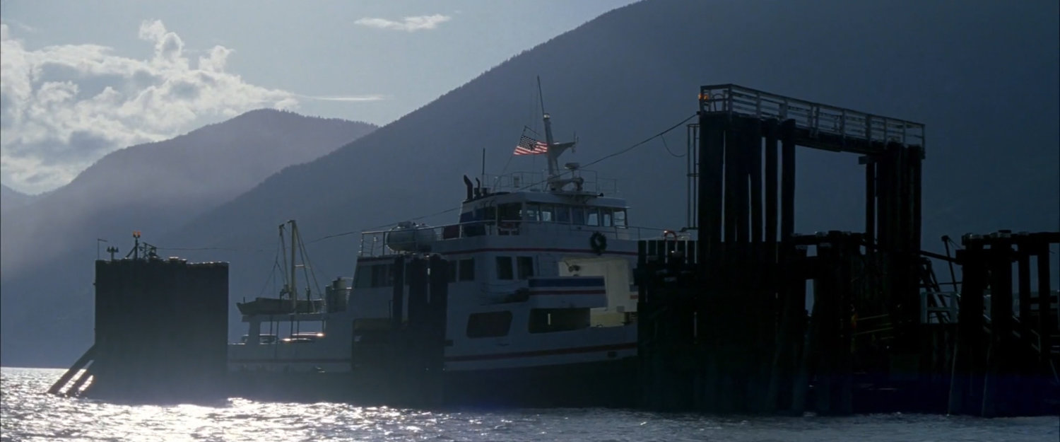 Ferry at the dock.