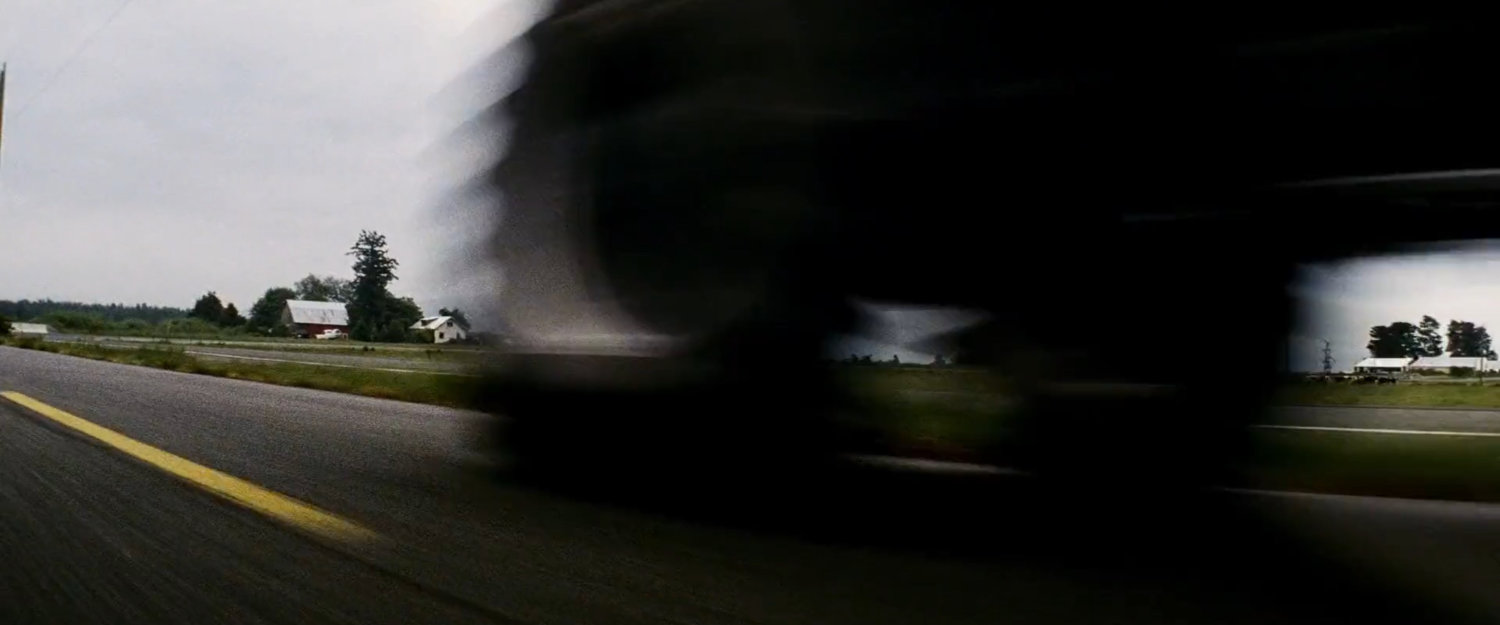 Passing a tractor on a rural road.