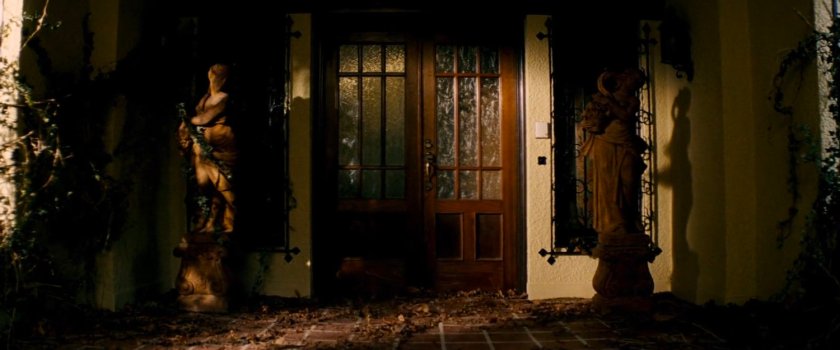 The front door of the Natchios mansion.