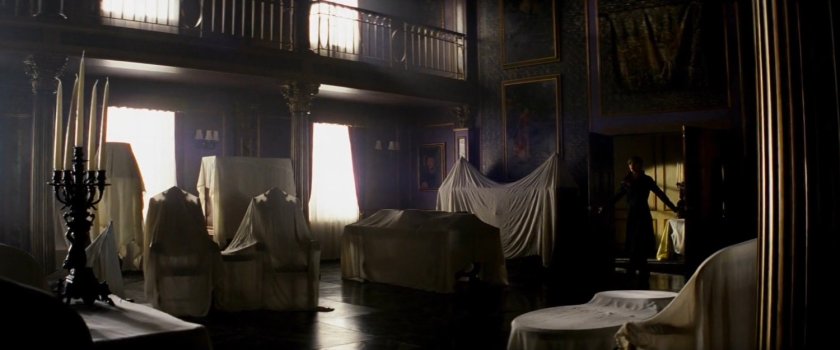 The main front room of the Natchios mansion.