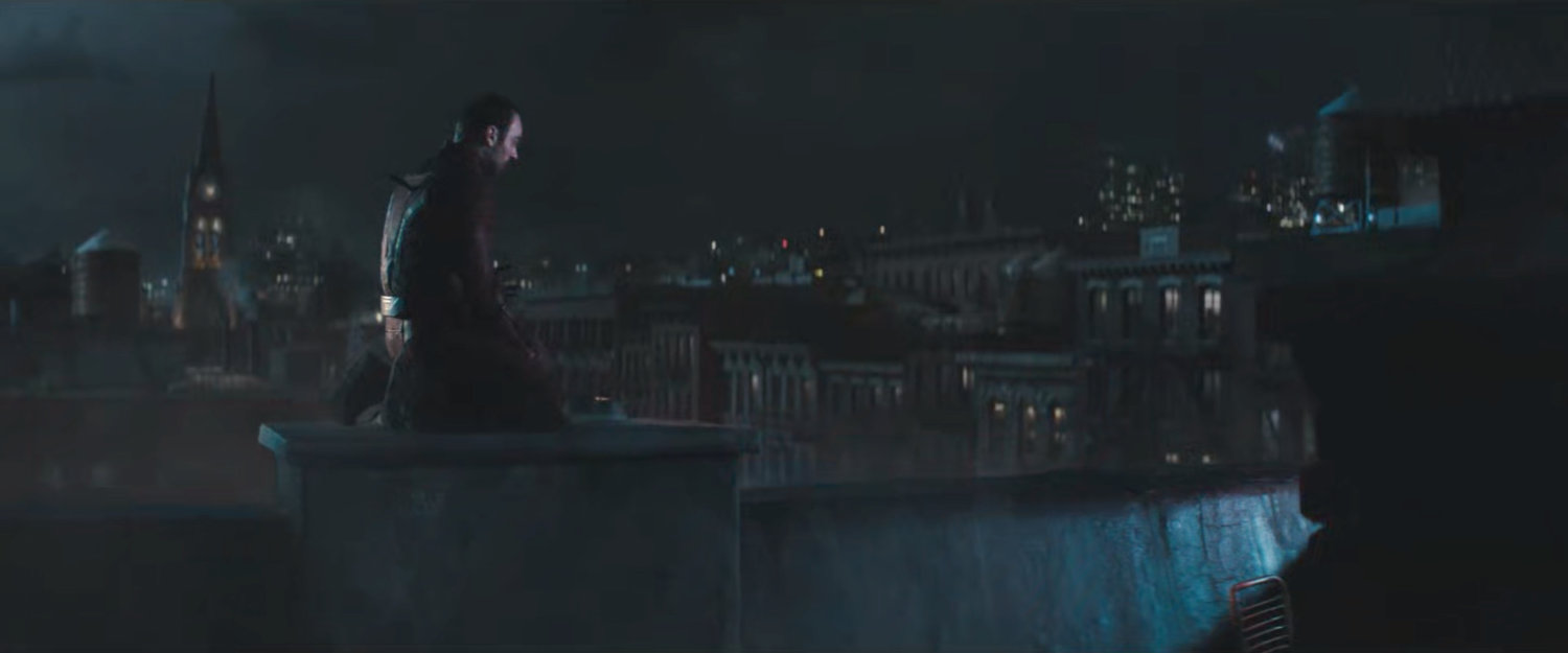 Matt sitting on the roof of Josie's bar.
