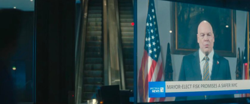 TV set showing Fisk acceptance speech.