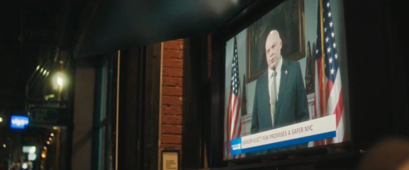 TV set showing Fisk acceptance speech.