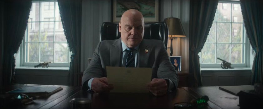 Fisk sitting at his desk in City Hall.