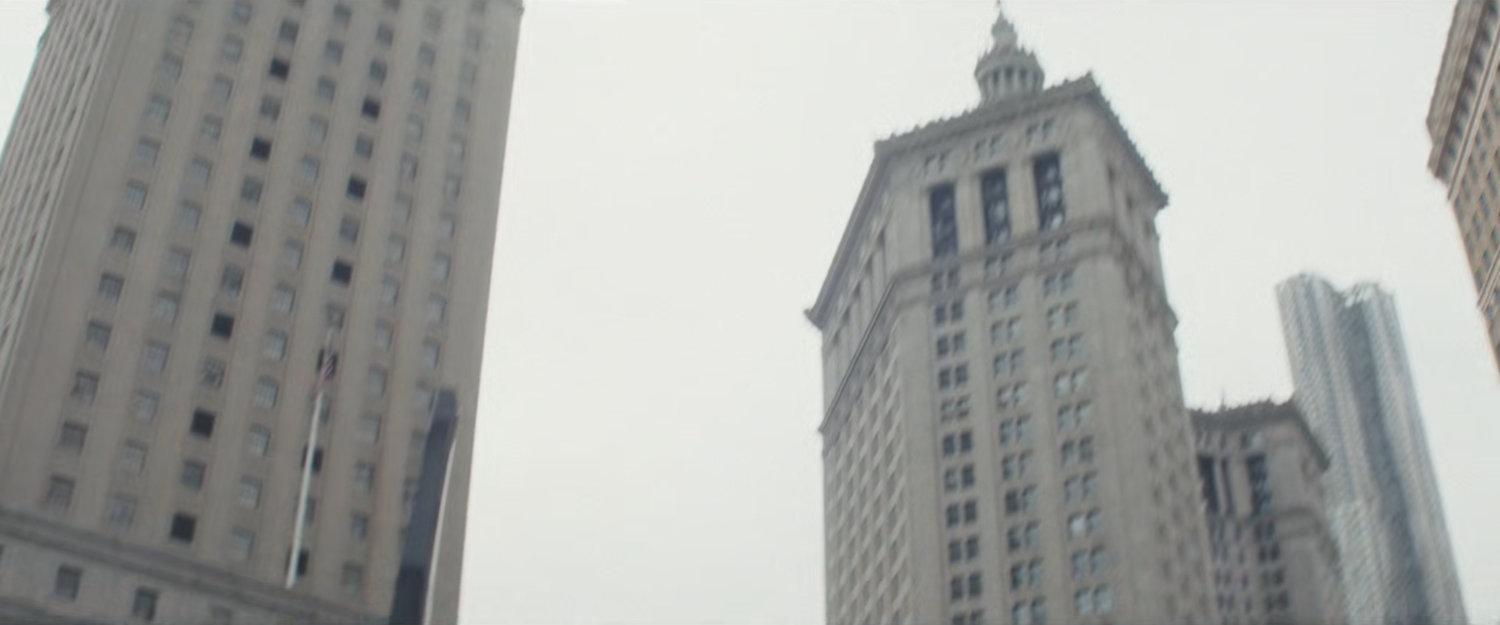 Buildings outside the New York courthouses.