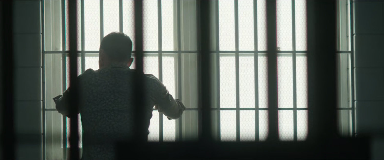 Hector Ayala in a holding cell at the County Supreme Court.