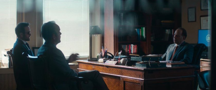 Matt and District Attorney Hochberg speak with Judge Cooper in his office.