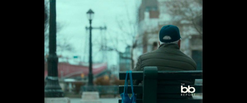 BB Report: older man on park bench.