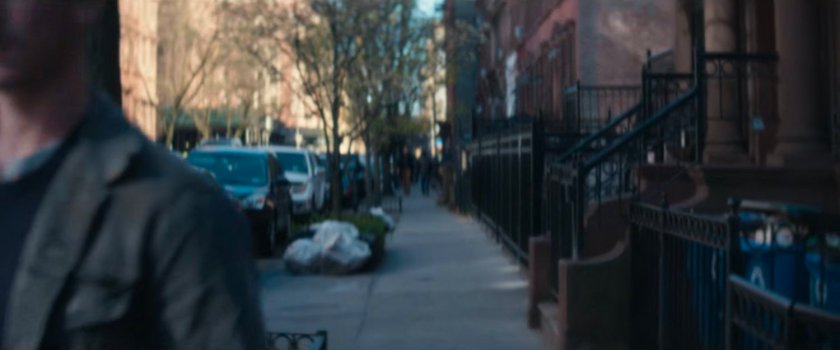 View of sidewalk by the 15th Precinct.