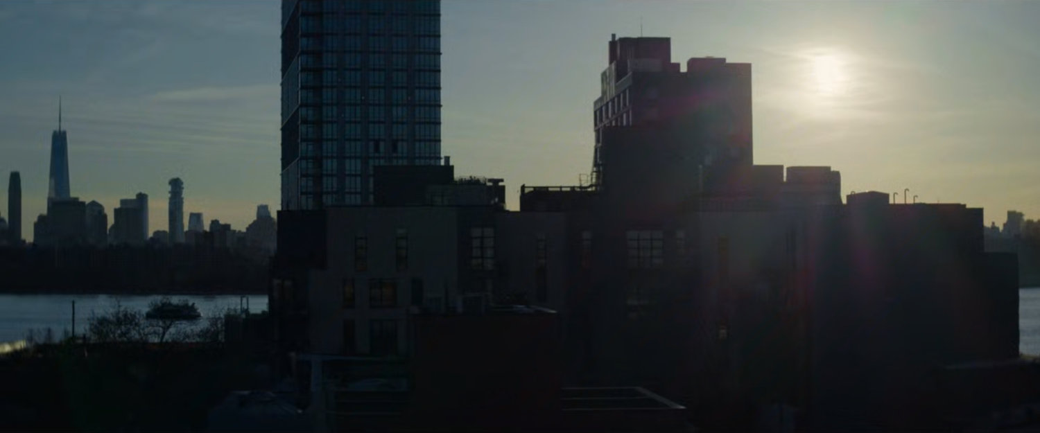 Silhouette of buildings in Brooklyn.