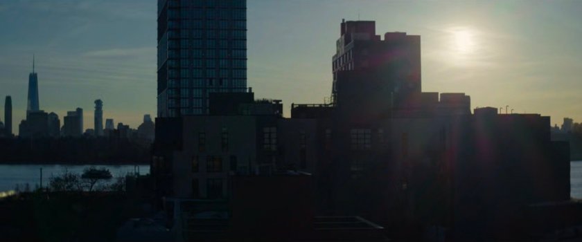 Silhouette of buildings in Brooklyn.