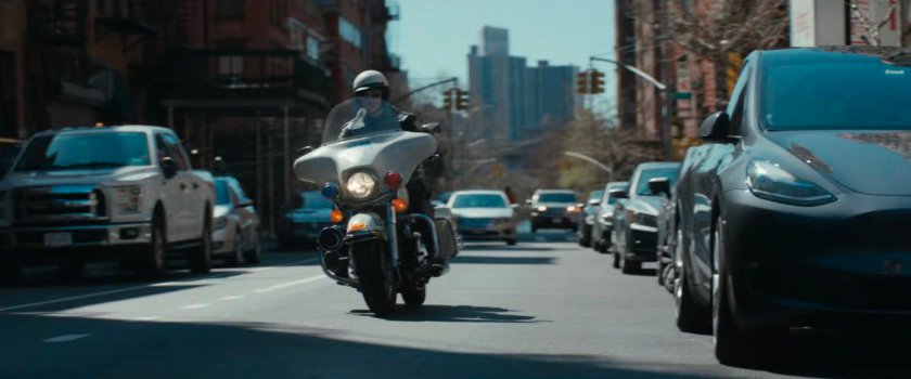 Motorcycle officer on street.