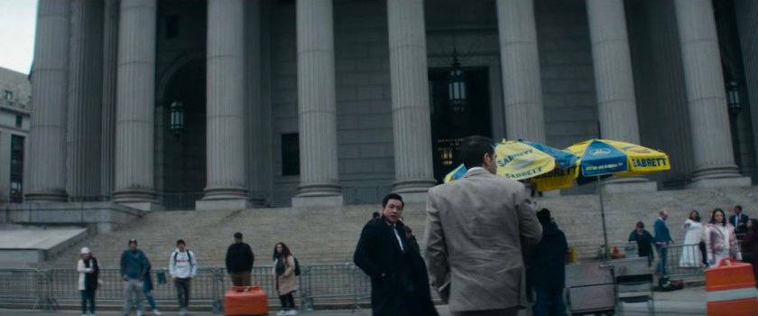 Tam and Nicky in front of County Supreme Court building.