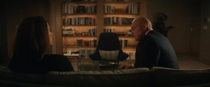 Vanessa and Fisk in Heather's office.