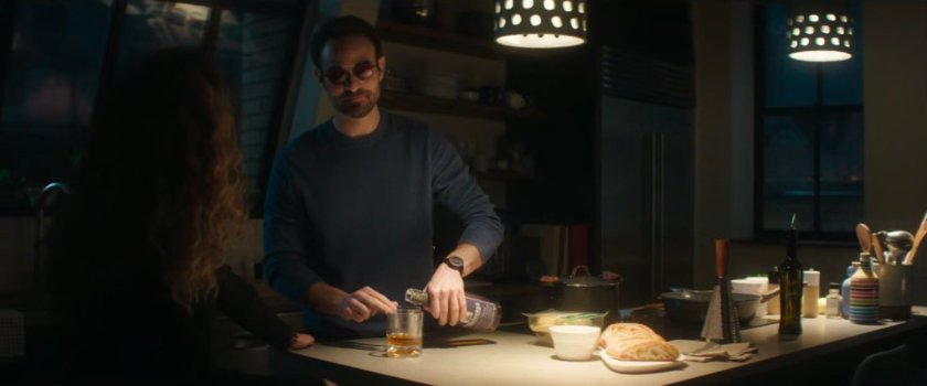 Heather and Matt in his apartment kitchen.