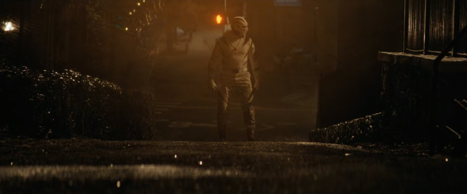 White Tiger in a foggy alley.