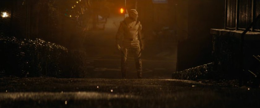 White Tiger in a foggy alley.