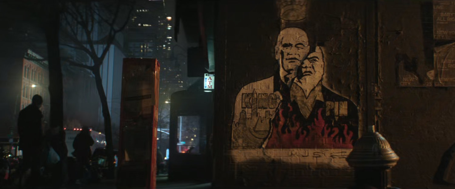 Interstitial: Kingpin graffiti.