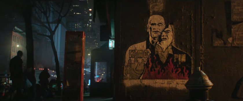 Interstitial: Kingpin graffiti.