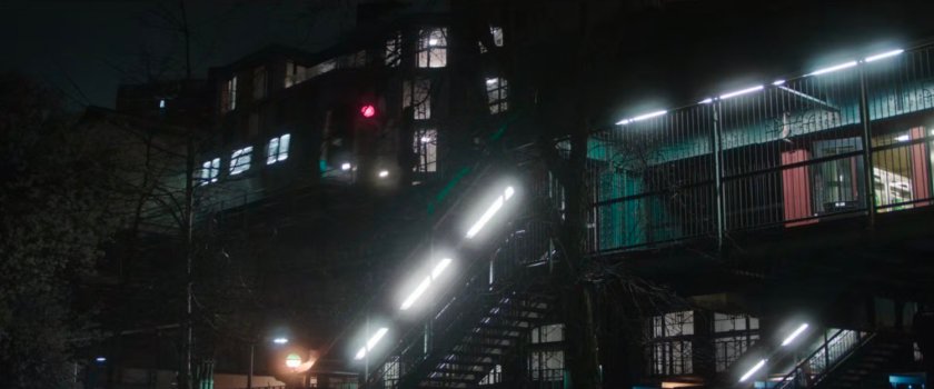 Interstitial: Subway train and elevated station.