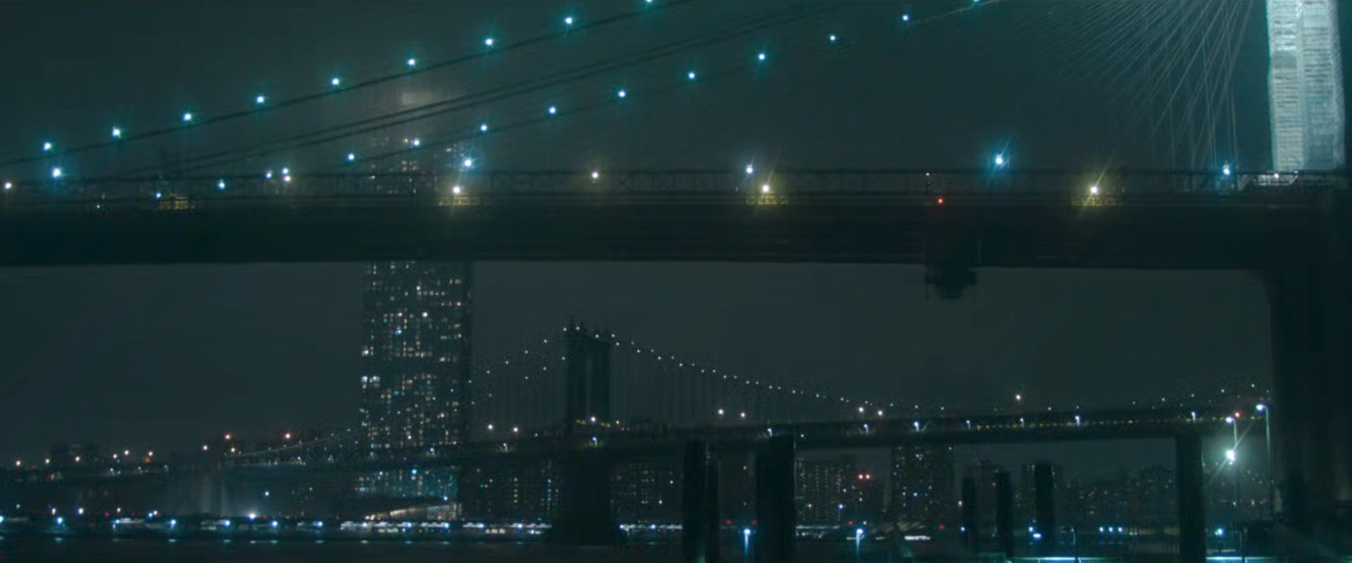Interstitial: Brooklyn and Manhattan Bridges at night