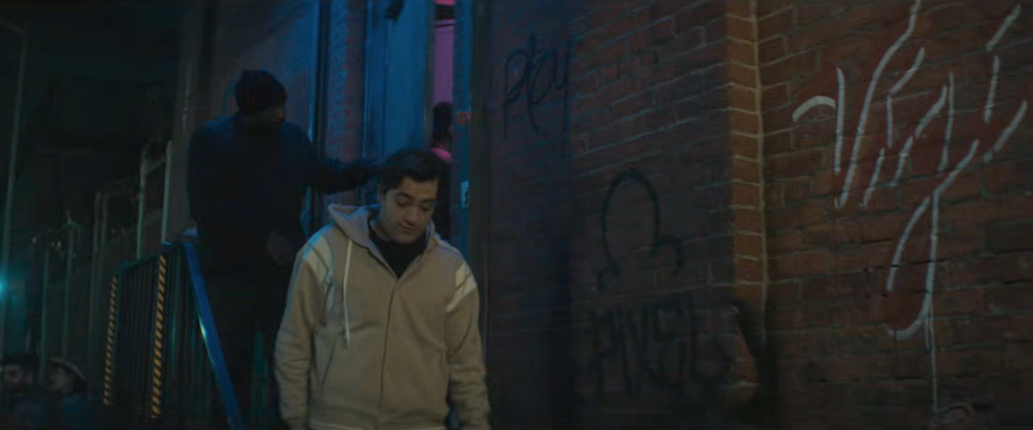 Daniel exiting the dance club.