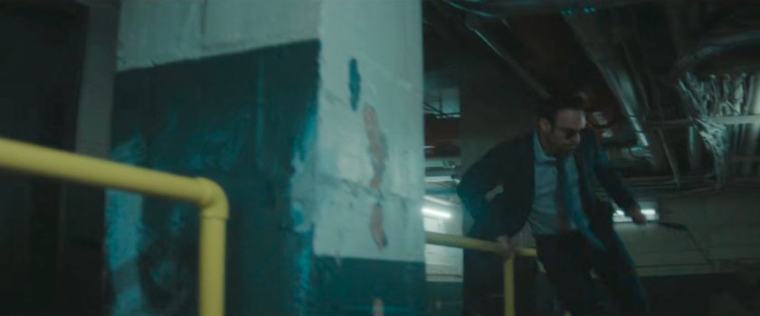 Matt in basement of Punisher's hideout.