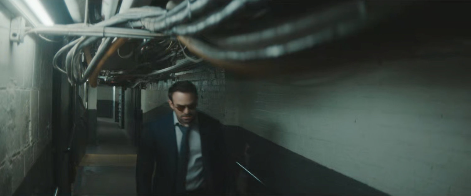 Matt in basement of Punisher's hideout.