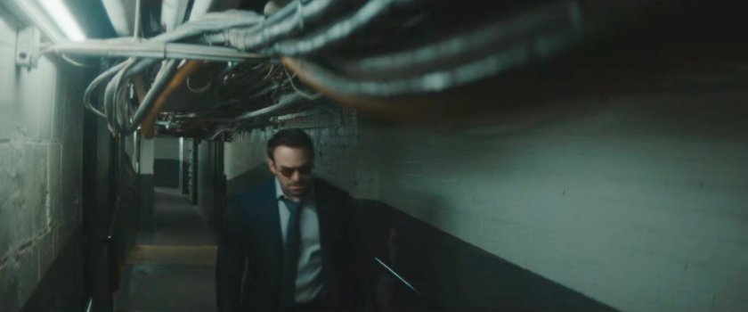 Matt in basement of Punisher's hideout.