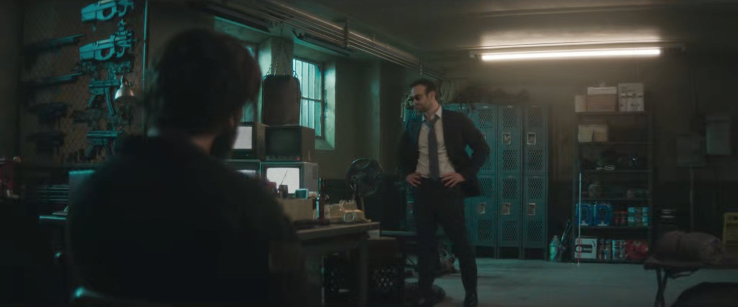 Matt and Frank in Frank's hideout.