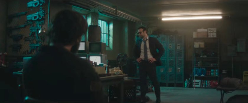 Matt and Frank in Frank's hideout.