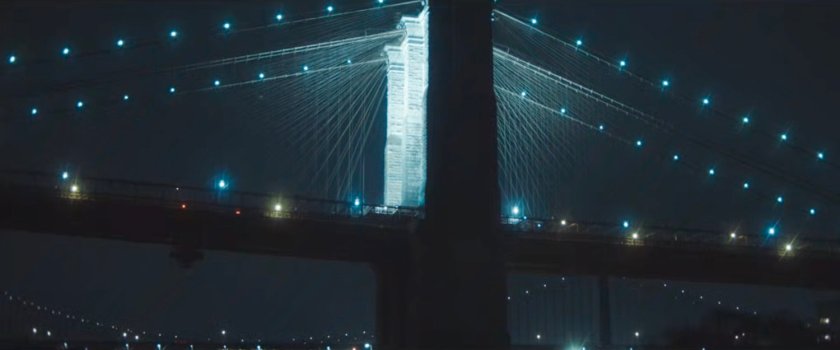 Interstitial: Brooklyn Bridge at night.