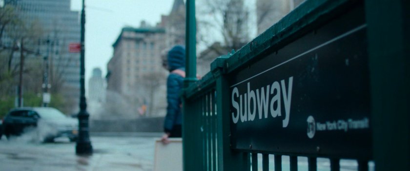 Interstitial: exterior of subway entrance.