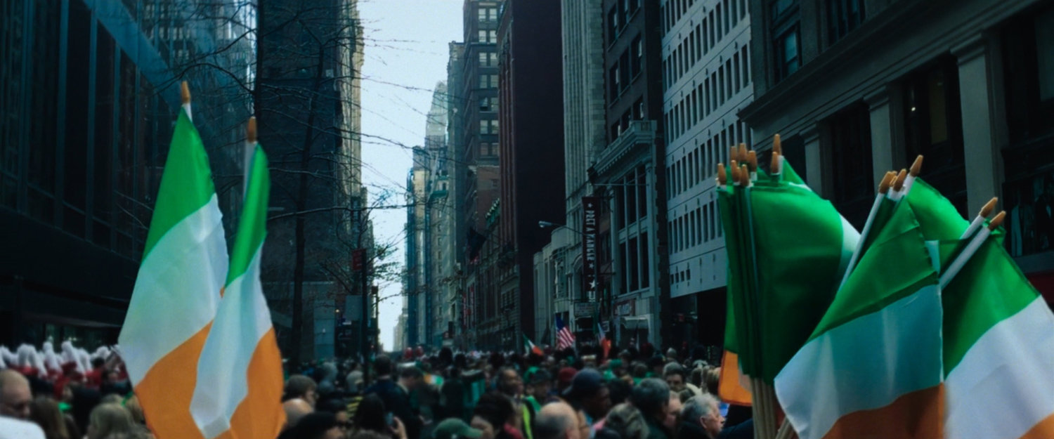 Interstitial: crowd outside 1166 Sixth Avenue.