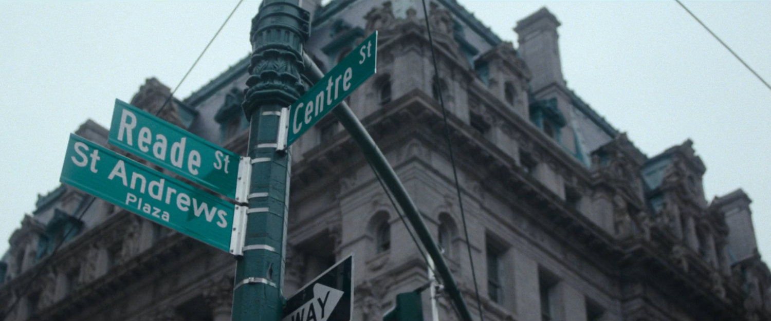 Interstitial: signage at Reade at Centre Streets; St Andrews Plaza.