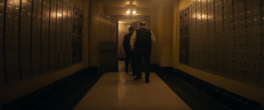 Matt and Yusuf in vault of New York Mutual Bank.