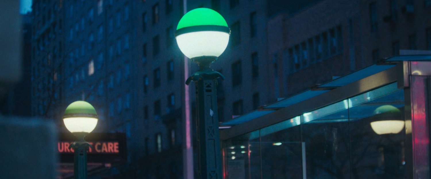 Interstitial: Subway light poles near urgent care facility.