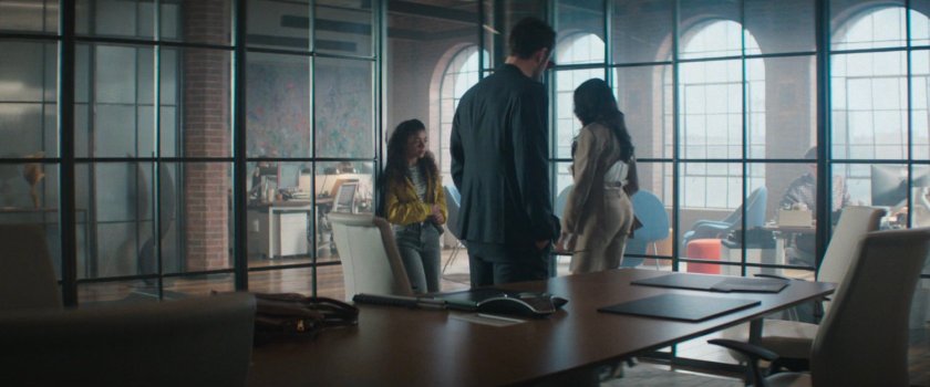 Matt, Kirsten, and Angela in the Murdock and McDuffie boardroom.