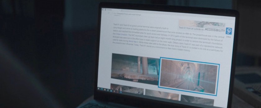 Computer screen of Track 61 abandoned train tunnels.