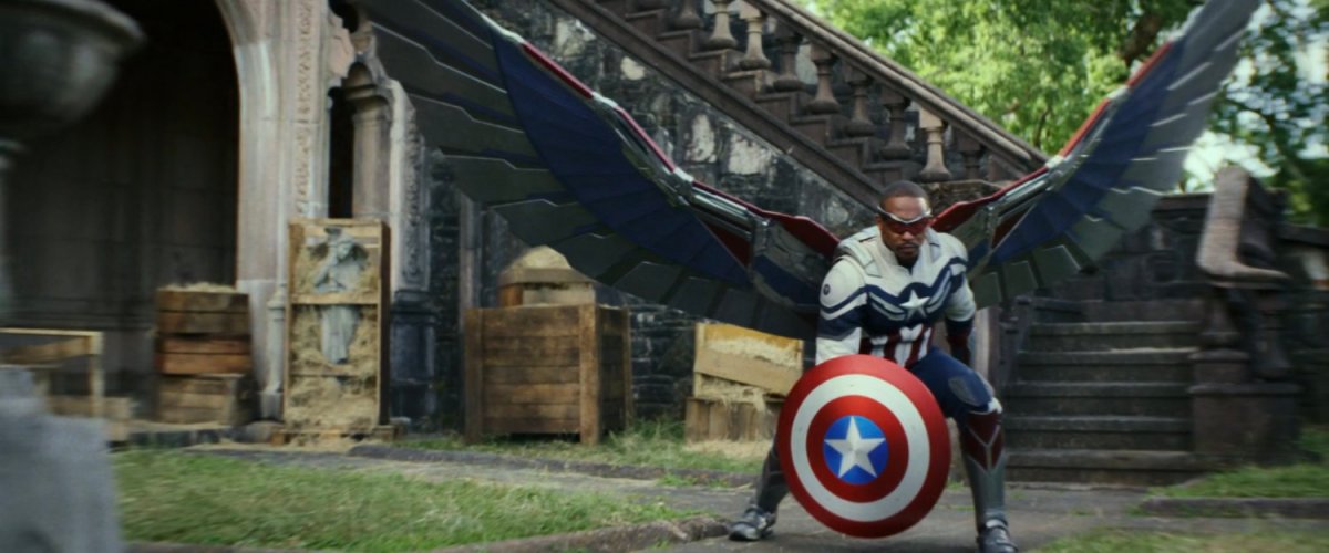 Captain America touches down.