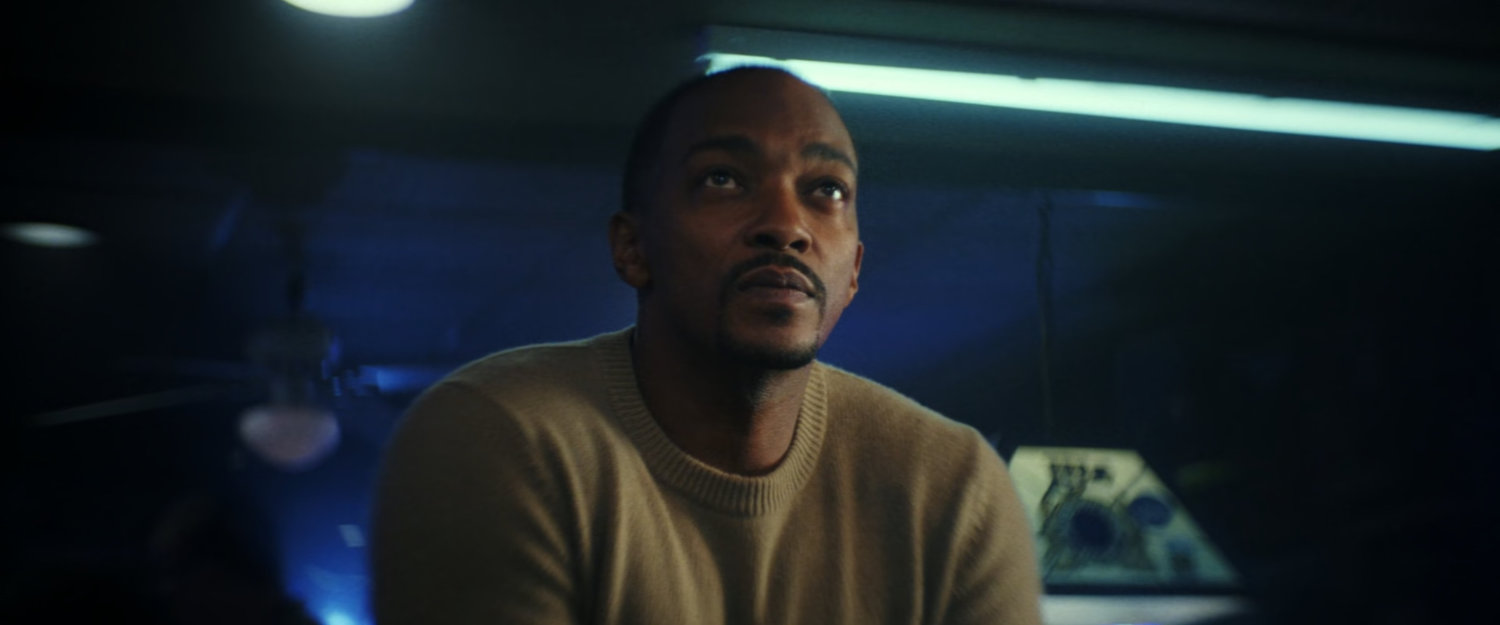 Sam Wilson in Abe's bar.