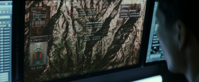 Satellite view of hills around Oaxaca, Mexico.