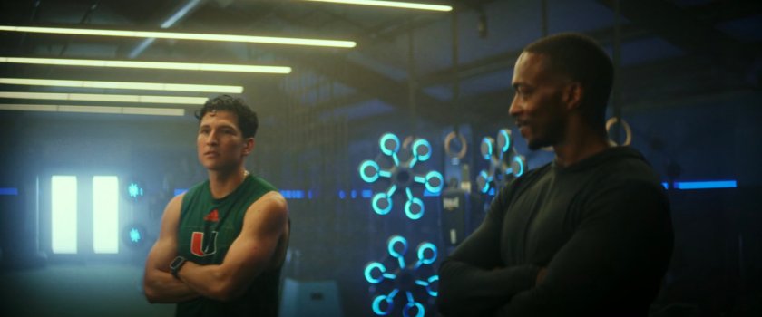 Joaquin and Sam in Bradley's Gym.
