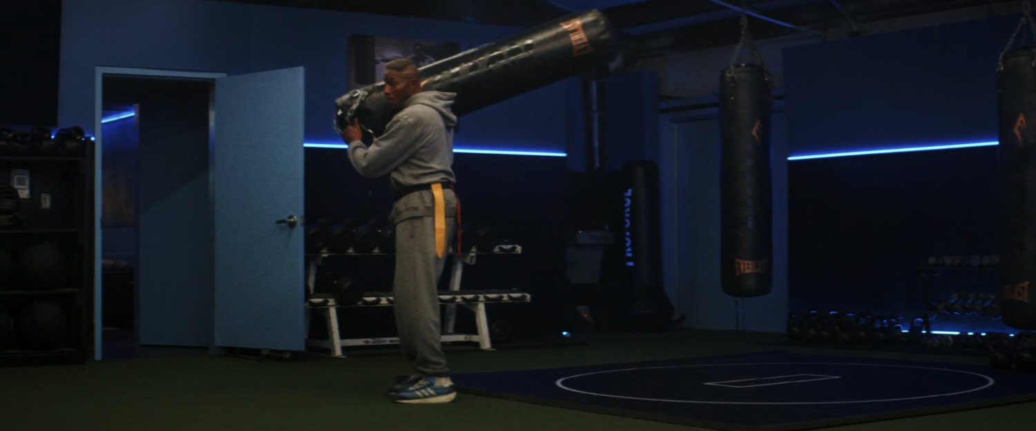 Isaiah Bradley in his Gym.