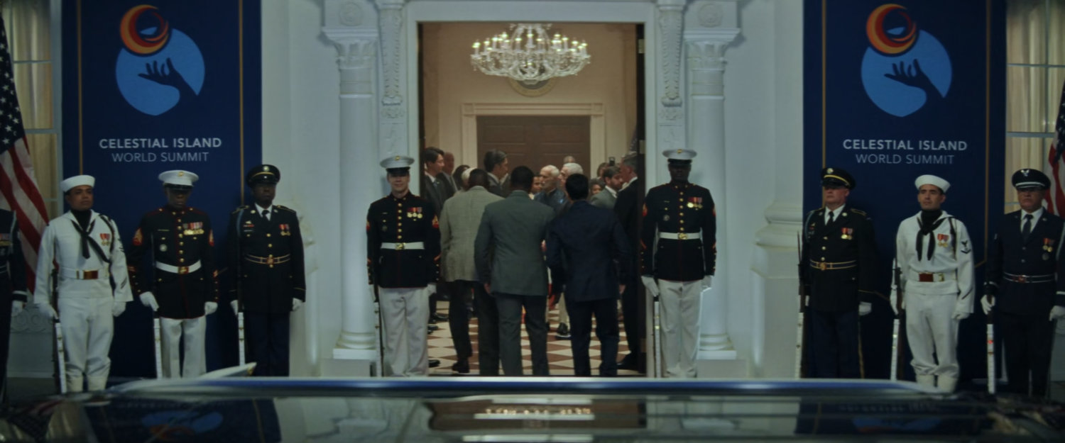 Joaquin, Sam, and Isaiah entering the White House.