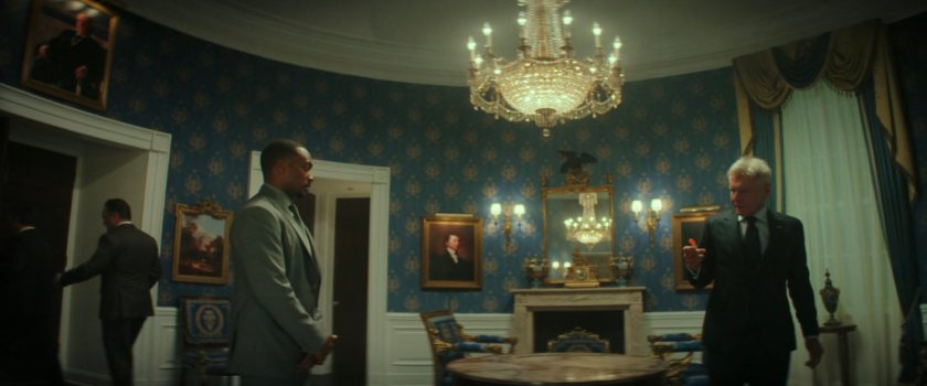 President Ross and Sam in the Blue Room of the White House.