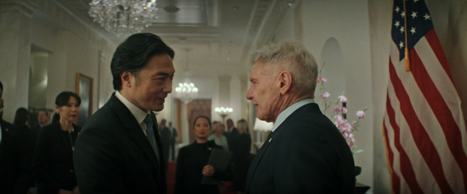 Prime Minister Ozaki and President Ross in the White House.