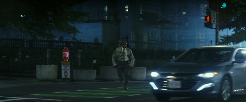 Isaiah crossing 15th St NW towards Pershing Park.