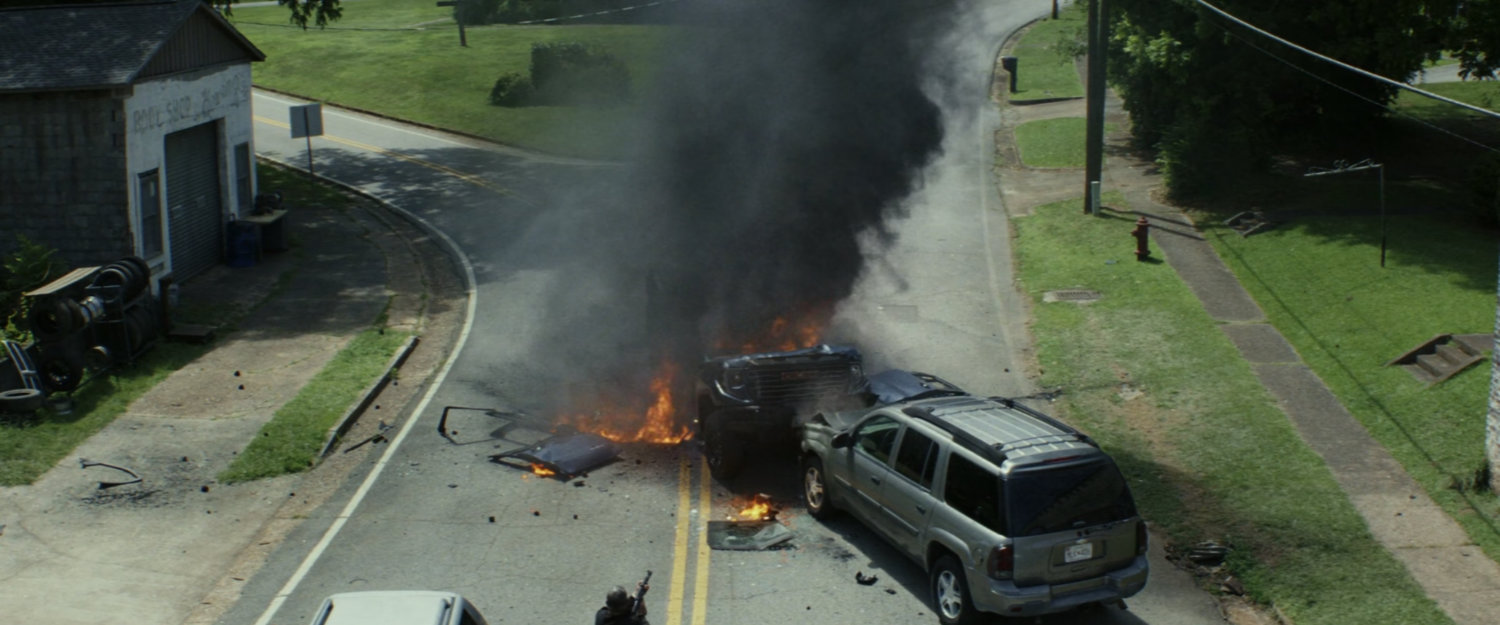 Sam's burning truck in southeast DC.