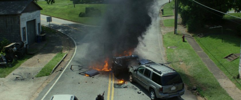 Sam's burning truck in southeast DC.